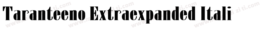 Taranteeno Extraexpanded Italic字体转换